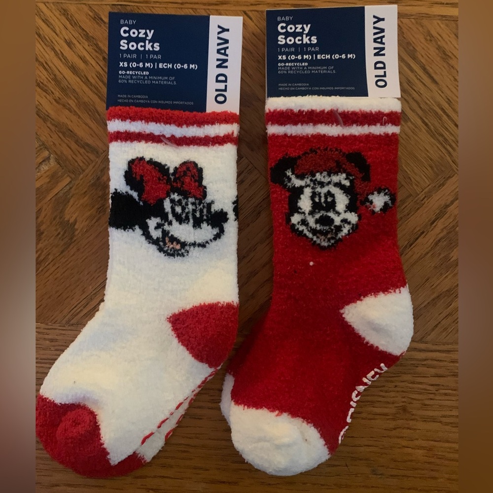 ❤️5 for $20❤️Old Navy Red and White Character Socks
